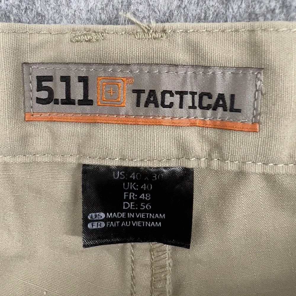 5.11 Tactical Pants Mens 40x30 Tan Cargo Ripstop Utility Outdoor Hiking Workwear